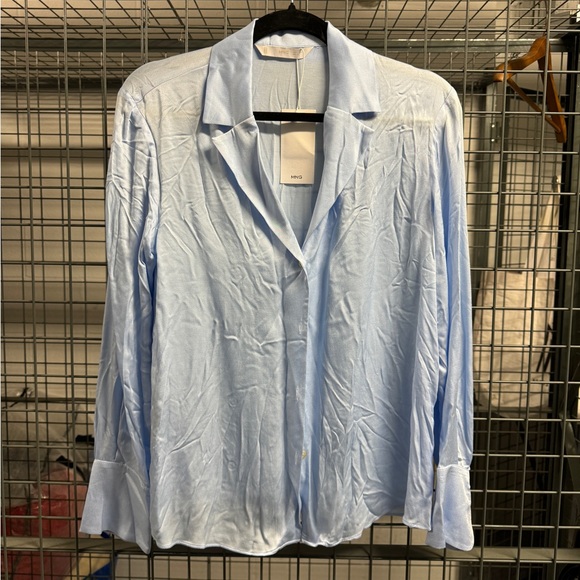 Mango satin blouse 🩵 - Picture 3 of 4